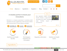 Tablet Screenshot of elementa-ingredients.com